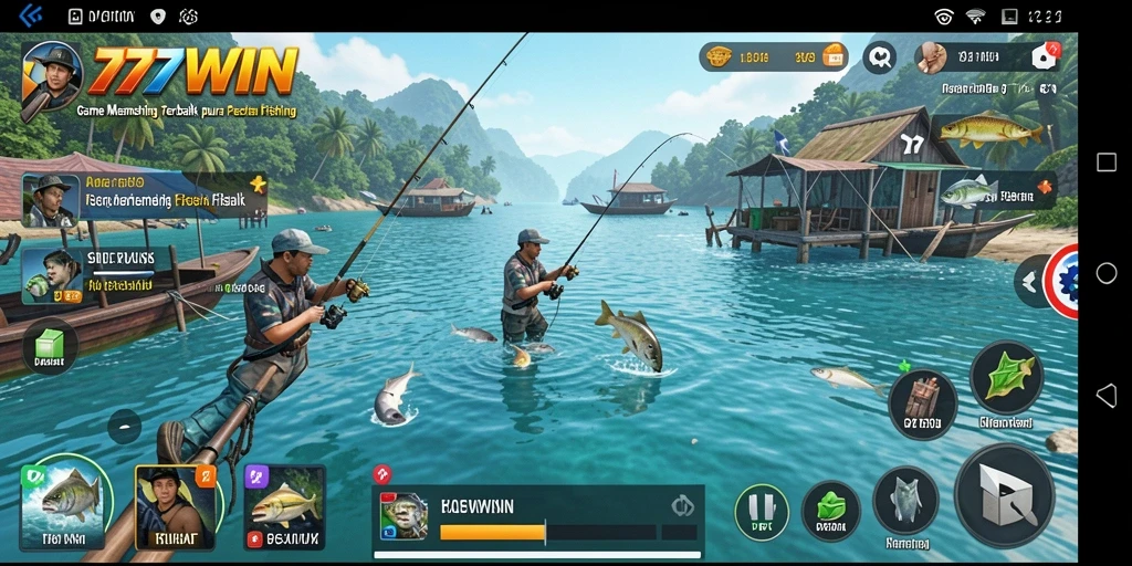 Gameplay menarik <strong>777WIN</strong> menampilkan aksi memancing yang seru.