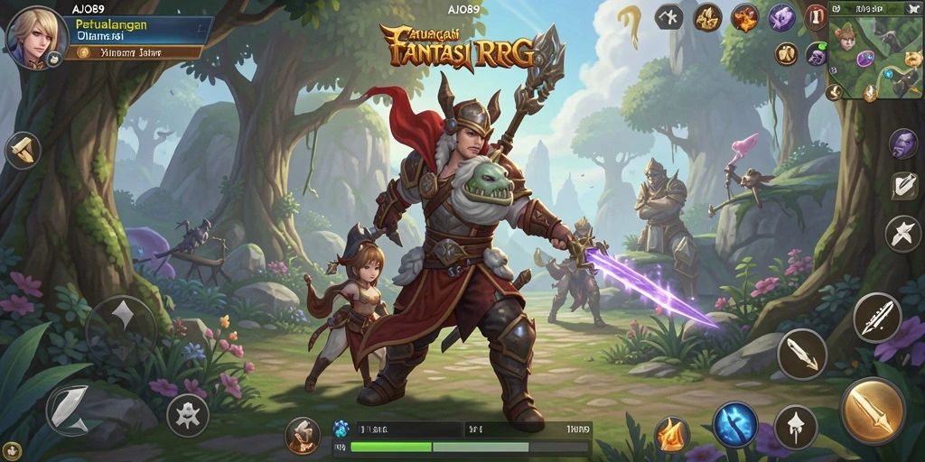 Tampilan gameplay RPG AJO89 yang mendebarkan.