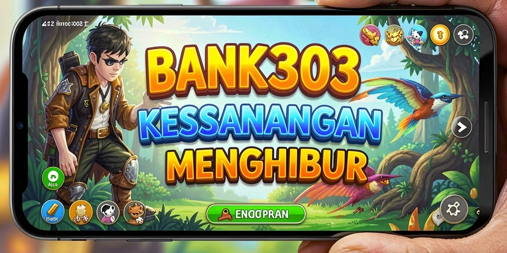 Tampilan gameplay BANK303 yang ceria dan mengasyikkan.