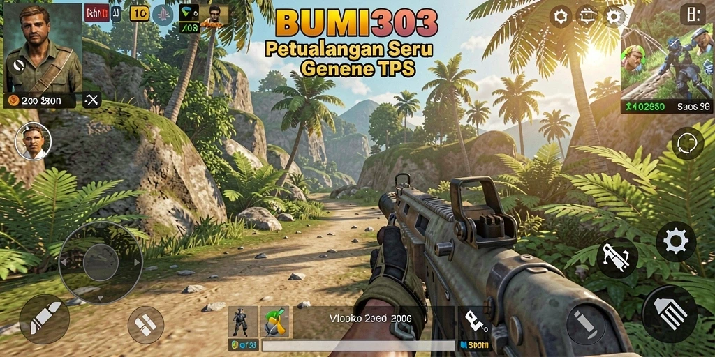 Tampilan gameplay seru BUMI303 dalam genre TPS.