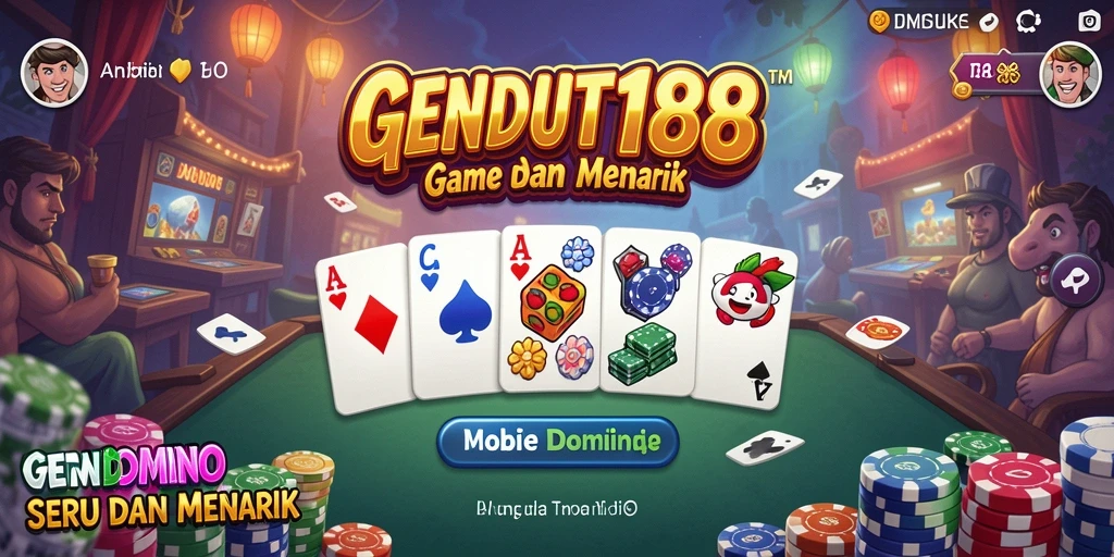 Tampilan gameplay seru dari GENDUT188 saat bermain Domino.