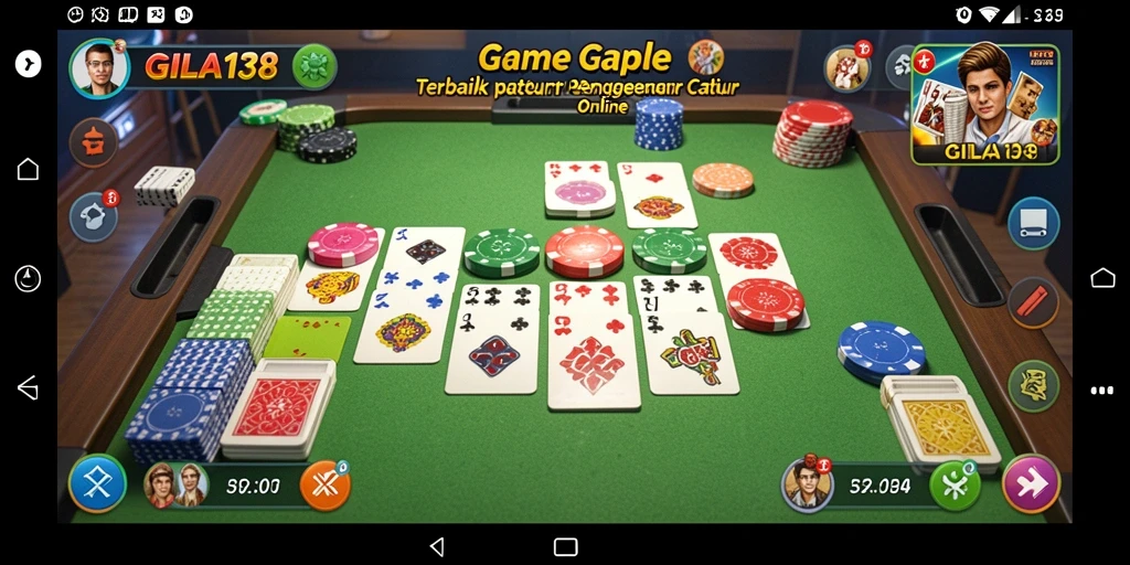 Tampilan gameplay seru GILA138 dengan kartu Gaple.