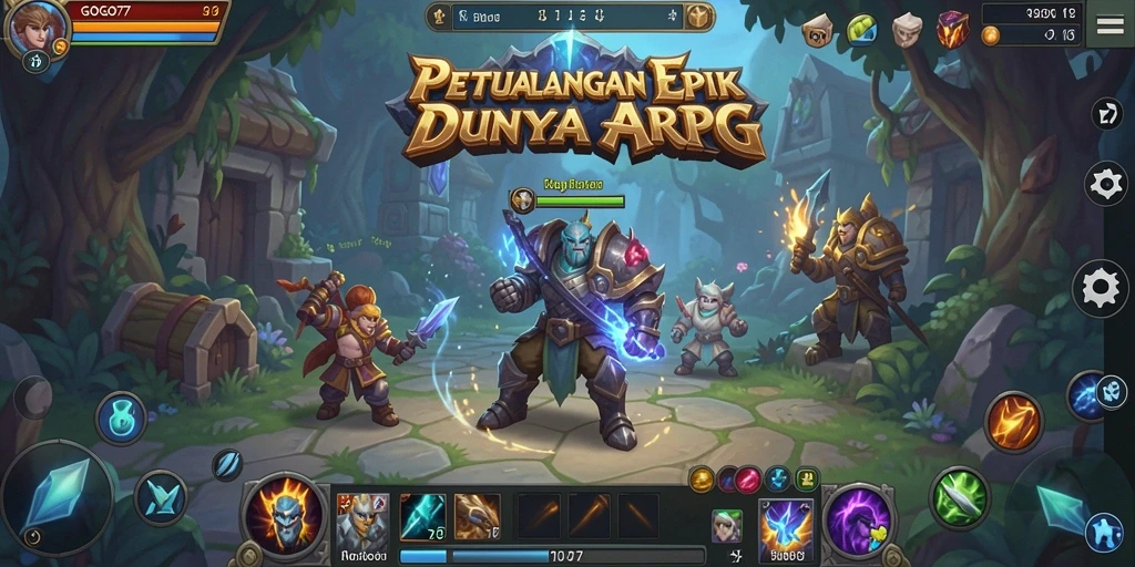 Tampilan layar permainan <strong>GOGO77</strong> menampilkan aksi mendebarkan dan visual yang menawan.