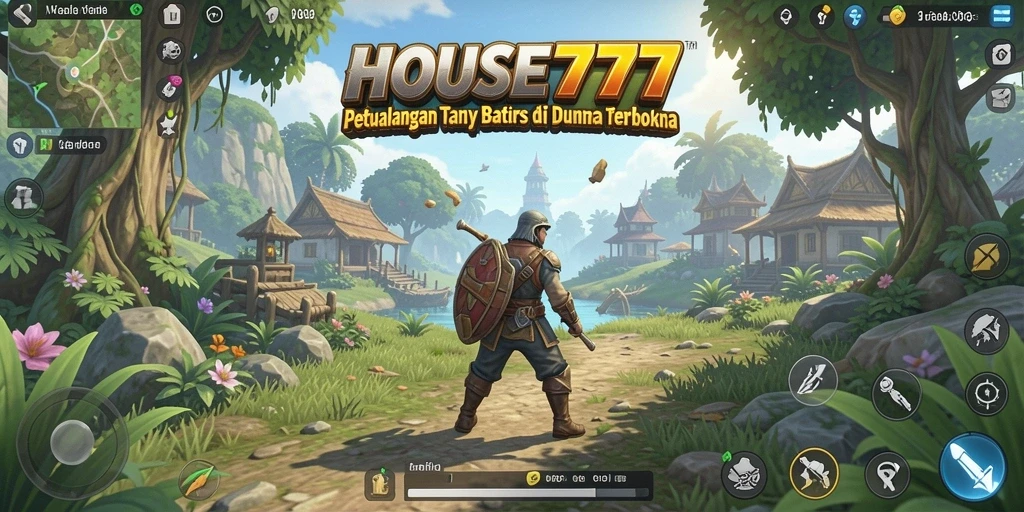 Screenshot gameplay menunjukkan pemain menjelajahi dunia terbuka yang luas dan indah.