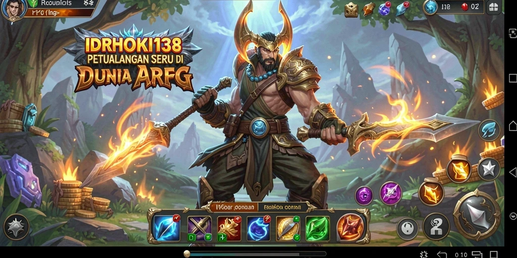 Tampilan gameplay mendebarkan saat melawan raja monster di IDRHOKI138.