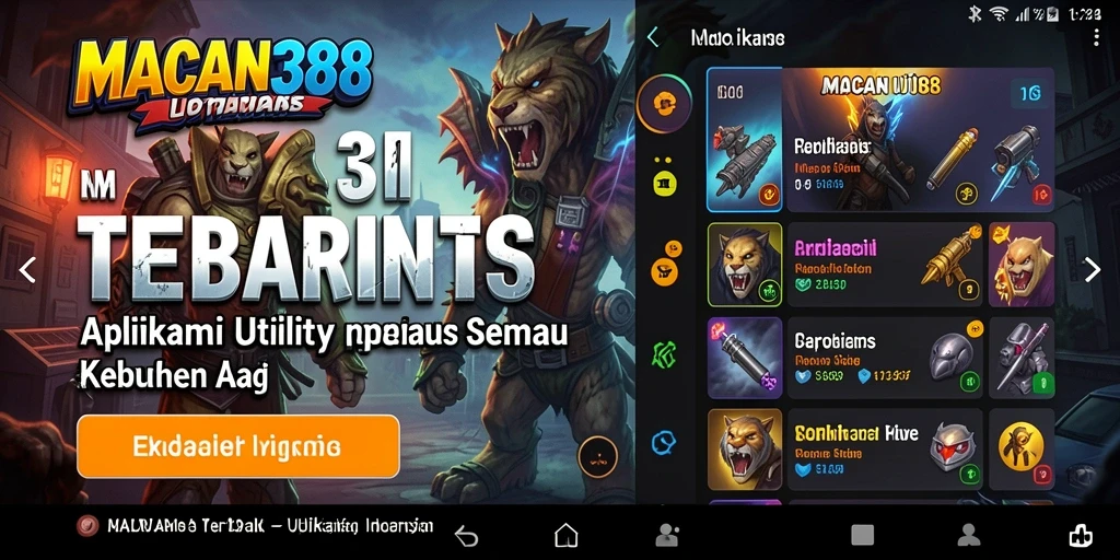 Tampilan antarmuka aplikasi MACAN388 yang sederhana dan efisien.