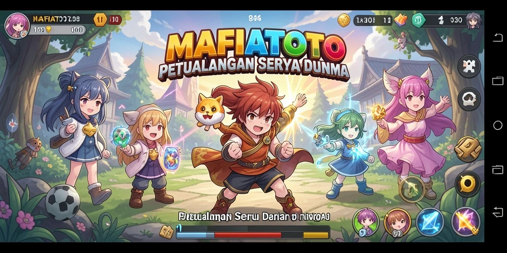 Tampilan aksi seru dalam MAFIATOTO dengan karakter Anime favorit.