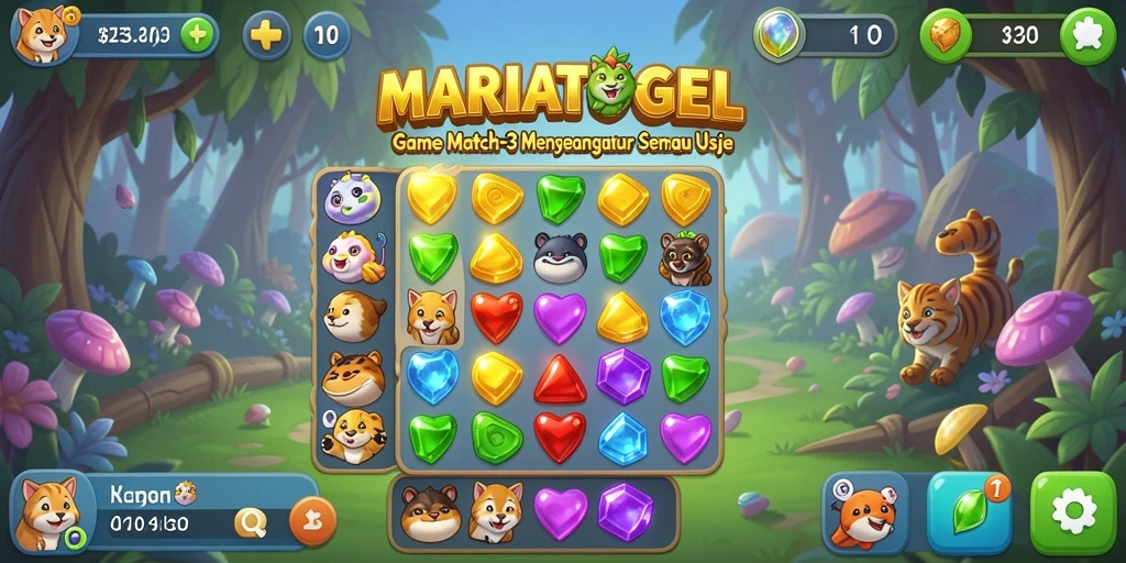 Tampilan gameplay MARIATOGEL yang seru dan penuh warna.