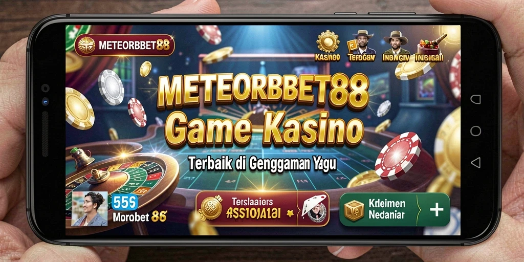 Tampilan gameplay METEORBET88 dengan atmosfer Kasino yang mengesankan.