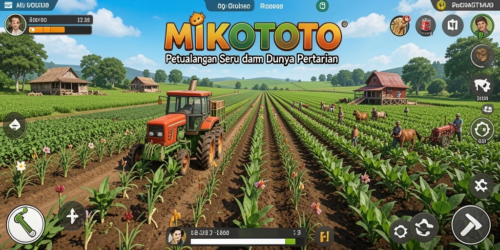 Tampilan gameplay seru dan interaktif MIKOTOTO dalam dunia pertanian.