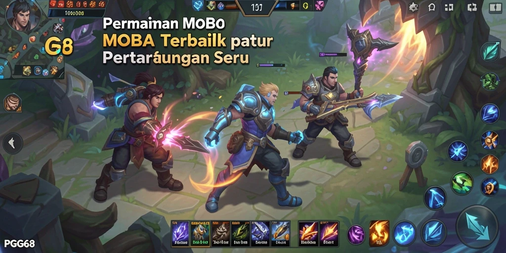 Tampilan gameplay PGG68 dengan aksi seru dan karakter menarik.