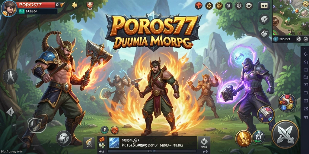 Gameplay epik dalam dunia fantasi POROS77 yang memikat.
