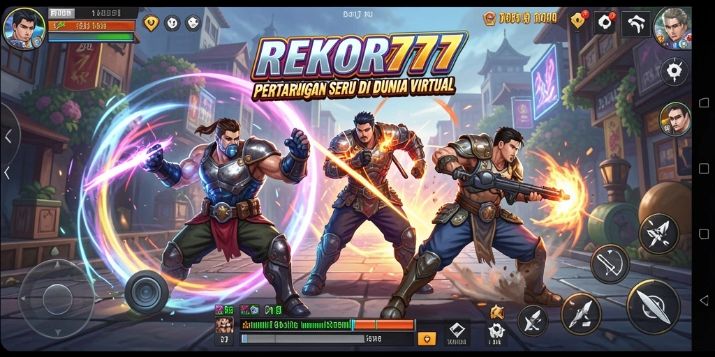 Gameplay seru dan mendebarkan dalam REKOR777 saat bertarung.