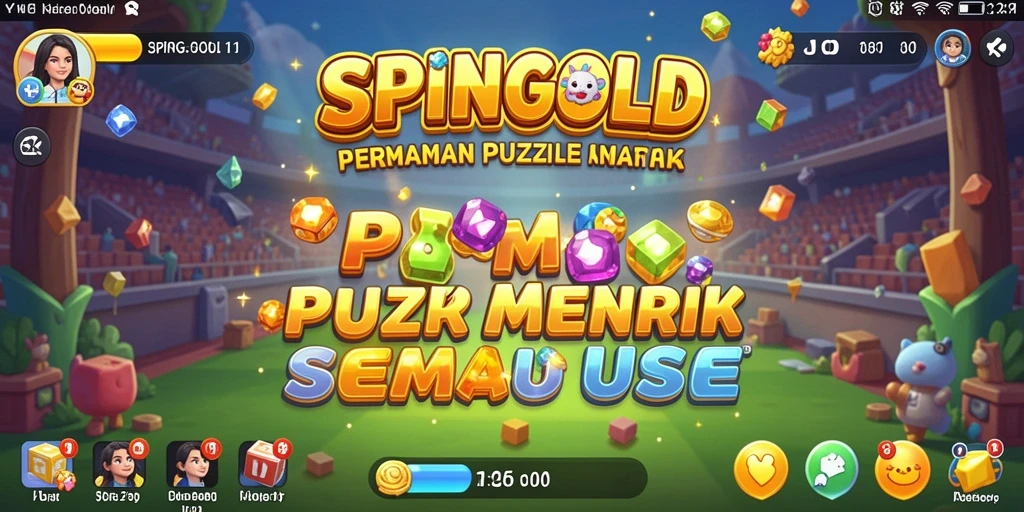 Tampilan menarik dari gameplay SPINGOLD yang penuh teka-teki.
