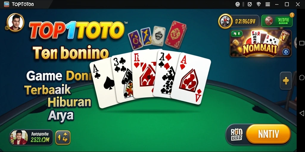 Tampilan gameplay seru dalam permainan Domino TOP1TOTO.