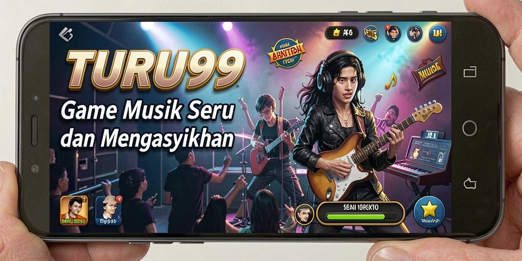 Tampilan menarik dari gameplay TURU99 yang penuh musik.